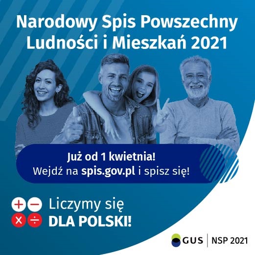 Na zdjęciu baner zachęcający do udziału w Narodowym Spisie Ludności
