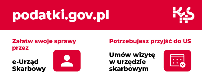 na zdjęciu baner zachęcający do korzystania z platformy podatki.gov.pl