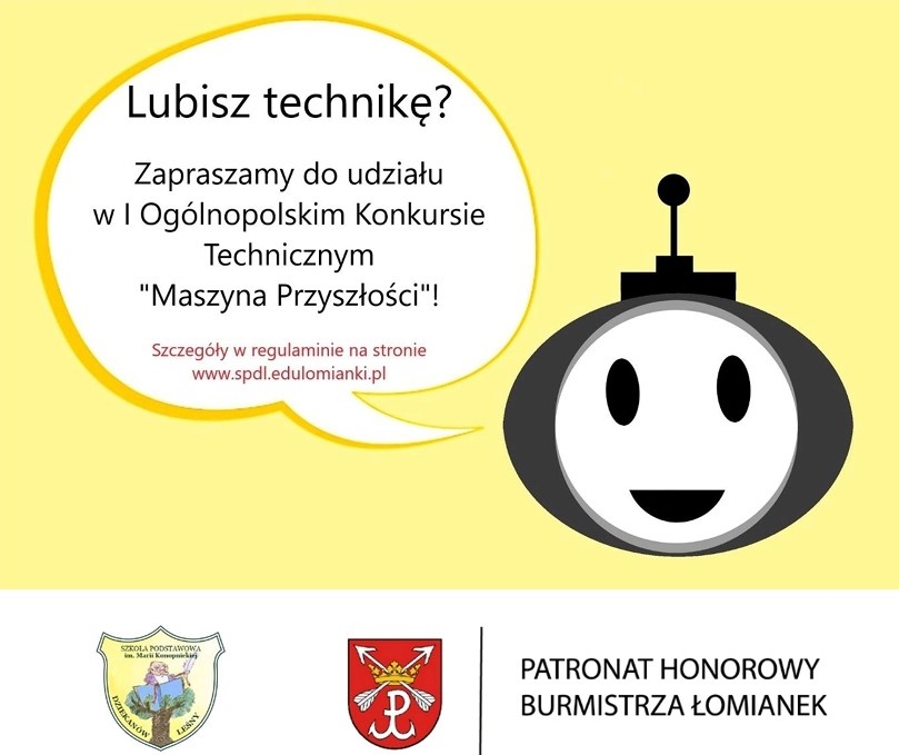 na zdjęciu plakat promujący konkurs maszyna przyszłości