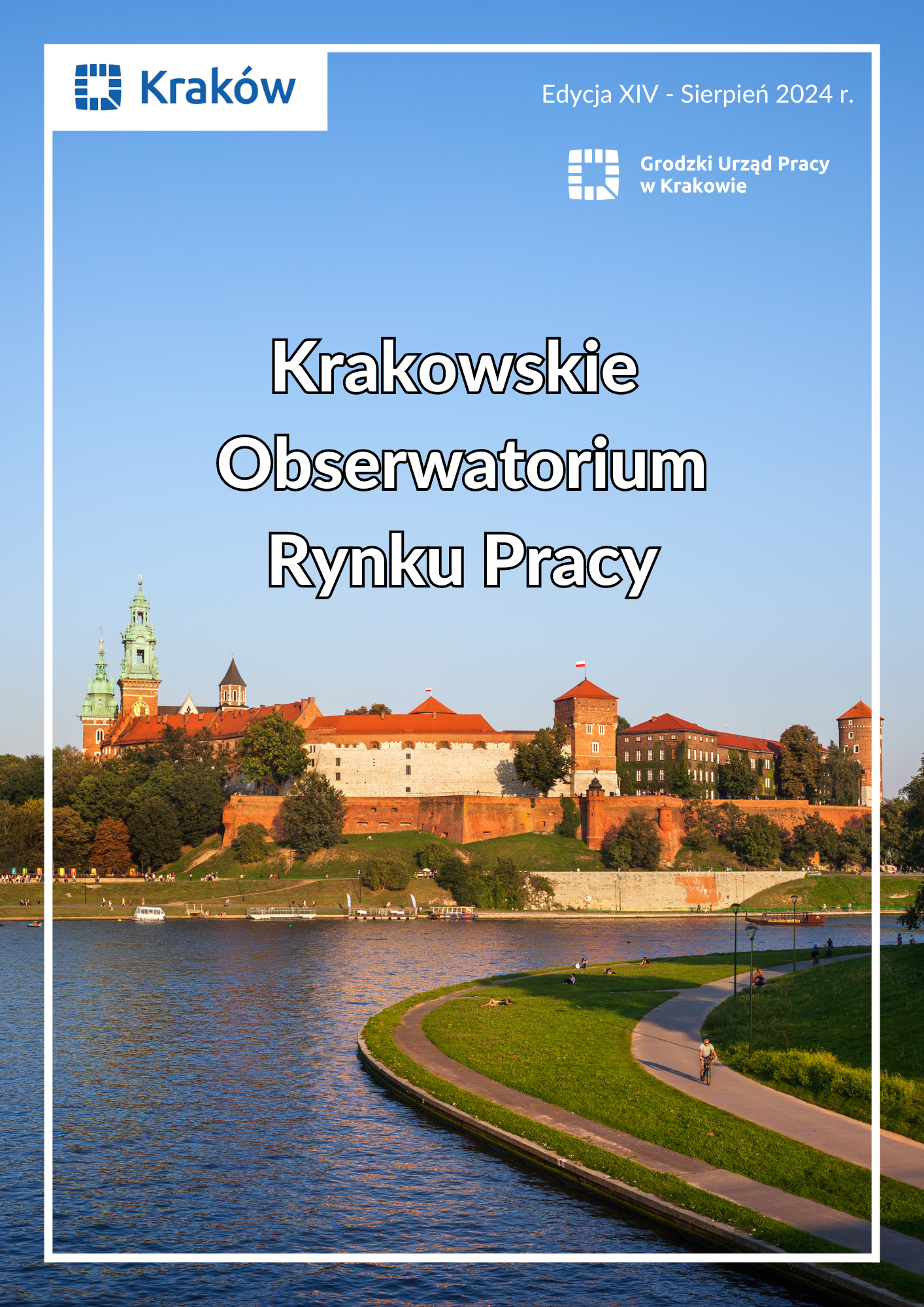 okładka od Krakowskiego Obserwatorium Rynku Pracy - marzec - czerwiec 2024