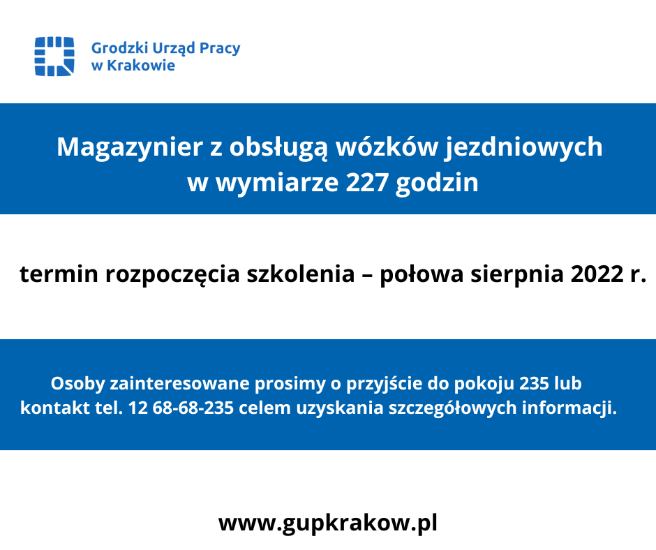 szukamy osób chętnych na szkolenia - od 27 lipca