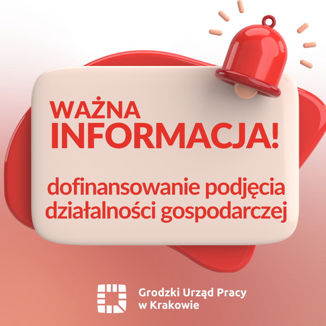 W związku z upływającym terminem udzielenia odpowiedzi na Państwa wnioski o dofinansowanie podjęcia działalności gospodarczej informujemy o jego wydłużeniu do 30 czerwca 2026 r.