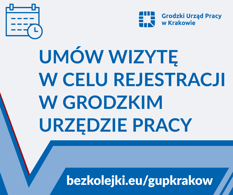 Zdjęcie artykułu Nie trać czasu na stanie w kolejce – umów wizytę w celu rejestracji w Grodzkim Urzędzie Pracy