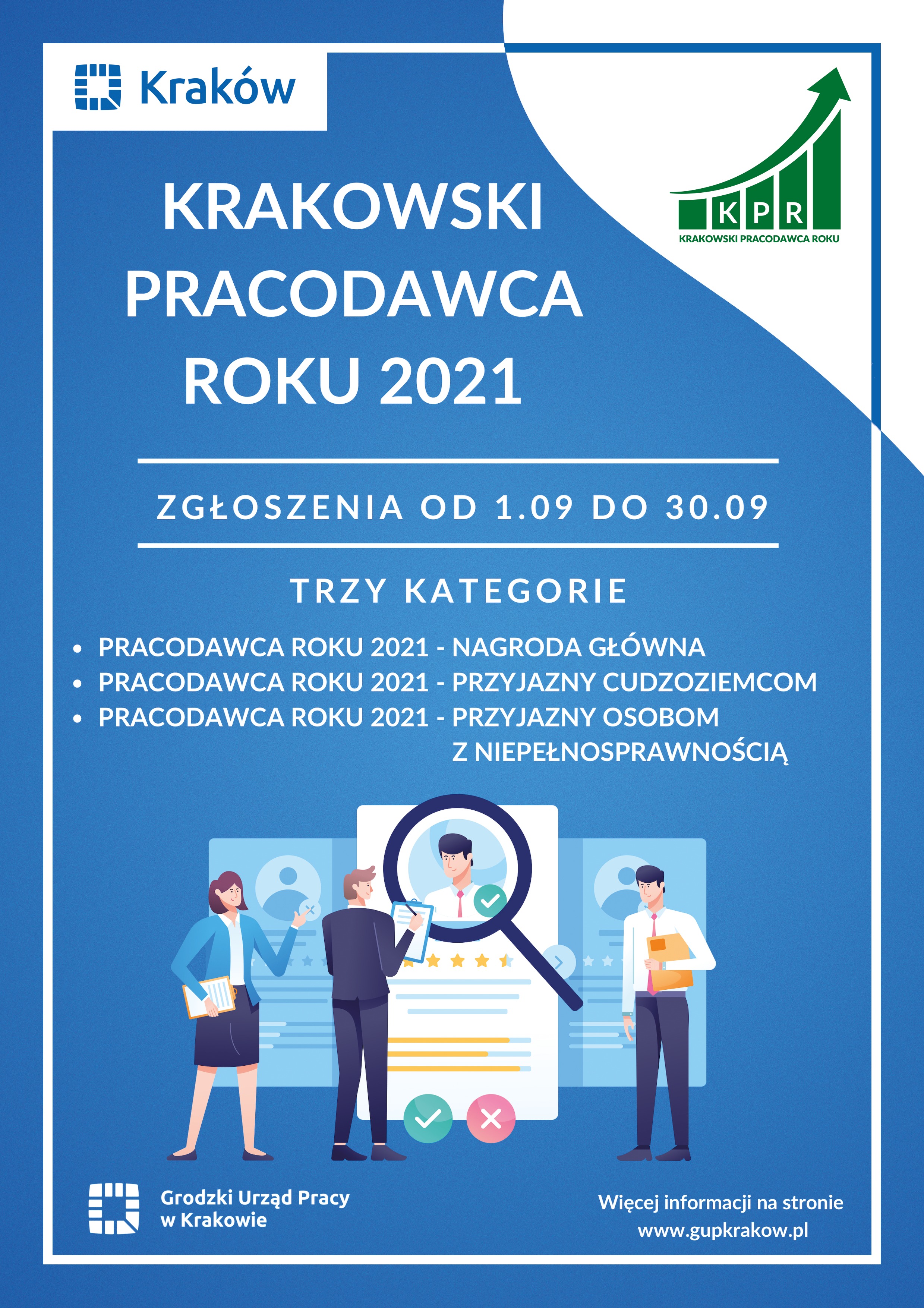 plakat promocyjny do konkursu krakowski pracodawca roku 2021